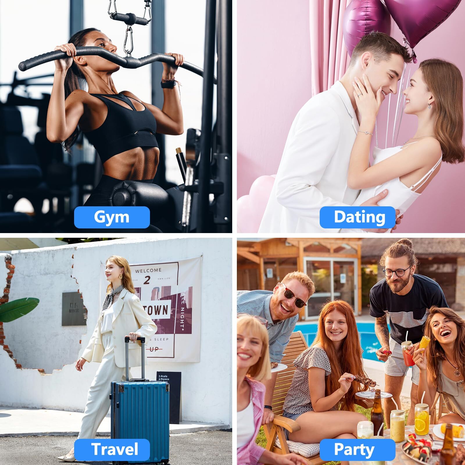 DTDNZKN 4 Pack 2 Oz 50ml Mini Spray Bottles Clear Travel Size Spray Bottles L...