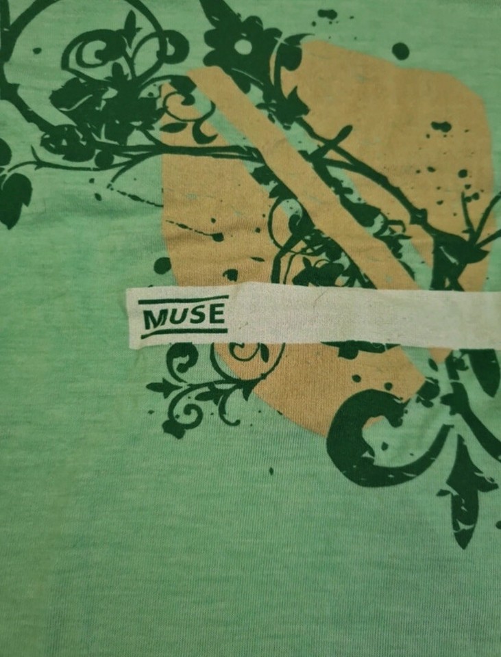 Muse T Shirt Rock Emo Band Rare Tour Merch Women’s Top Tee Ladies Size
