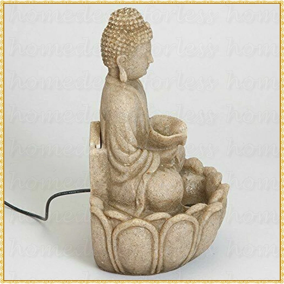 雕刻石材外观宁静冥想佛园雕像水喷泉装饰 — 第 4/4 张图片