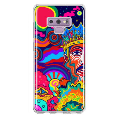 For Samsung Galaxy Note 9 Shockproof Case Psychedelic Trippy Hippie Indie King