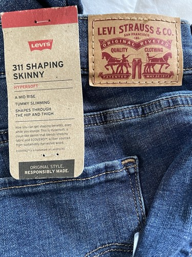 Neu mit Etikett Levi's 311 Shaping Skinny Damen Jeans Größe W34 L30 Mid Rise Distressed - Bild 8 von 8