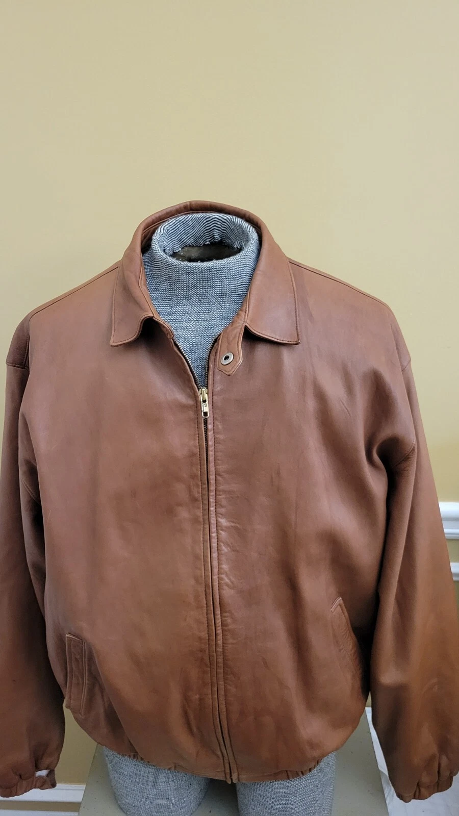 Polo By Ralph Lauren Brown Leather Jacket Size XL