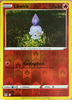 Litwick Reverse Holo - 024/196 - Lost Origin Pokemon 2022