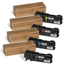 Xerox Phaser 6500 R01597,R01591,R01592,R01593 High  Low Yield Toner Crtg Set