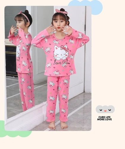 Cinnamoroll Kuromi My Melody Pajamas Casual Long Sleeve kids Neck Nightwear - Picture 14 of 31