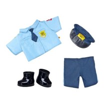 Build A Bear Workshop Police Uniform Shirt Pants Hat And Boots Teddy Clothes Set
