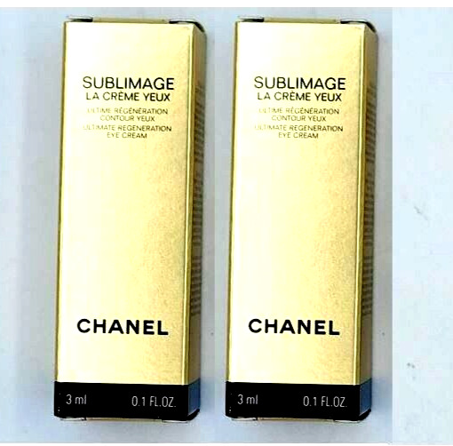 Chanel Sublimage La Creme Yeux Ultimate Regenerating Eye Cream 3ml 0.1oz x  2 Set