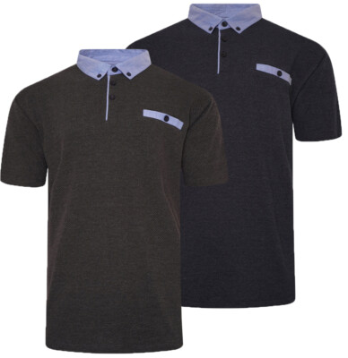 Herren Forge Große Größen Mode Poloshirt Kurzarm Freizeit Baumwolle Sommer 2-8XL