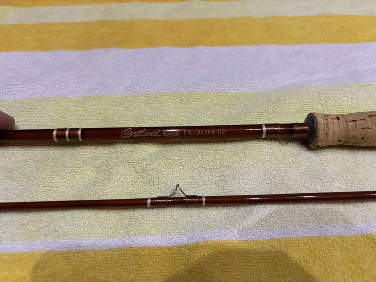 cortland fly fishing pole Vintage CORTLAND FR-2000 #5/6 Line Fiberglass Fly Fishing Rod 6'6