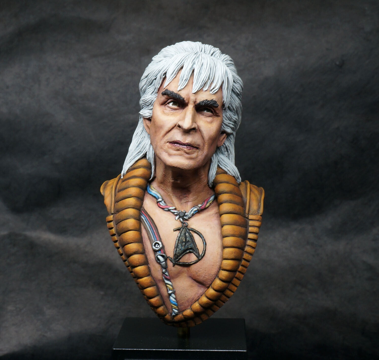 Painted Display Model Star Trek Wrath of Khan Ricardo Montalban Blackheart Model