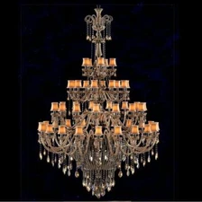 Vintage Chandelier Crystal Glass candle Light French Pendant Hanging Lamp LED Yc