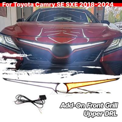 LED Grille Lamp DRL Daytime Running Light w/ Turn For Toyota Camry XSE SE 2018+