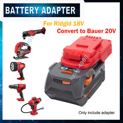 Battery Adapter For Ridgid 18V Li-ion to for Bauer 20V Cordless Drill