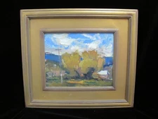 Eric JACOBSEN Plein Air Landscape FRENCH GLENN Oregon Gilt Frame Oil Painting