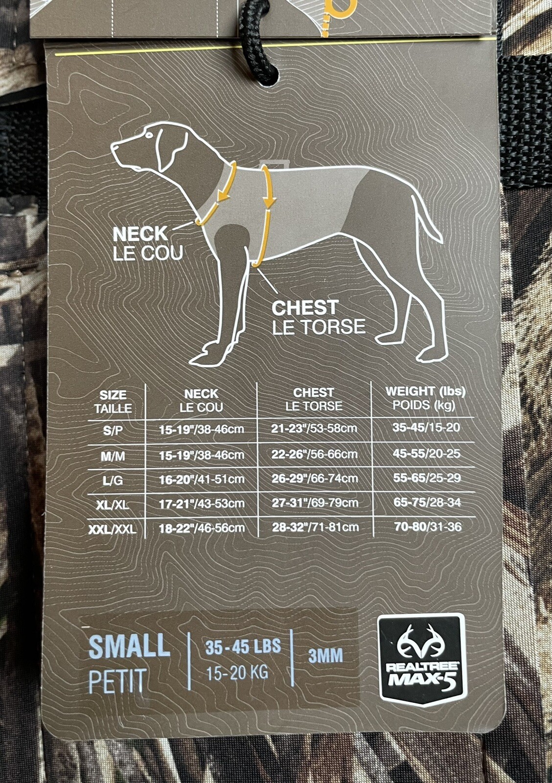 BROWNING Buckmark Sporting Dog Neoprene Chest Protector Vest CAMO