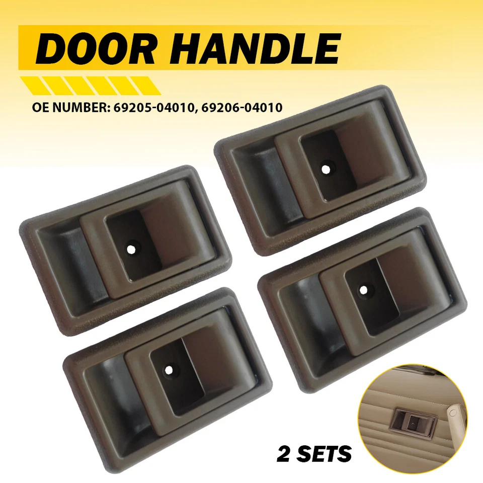 Manija de puerta interior marrón 4 piezas para camioneta Toyota 1989-1995 Tacoma 95-00 Foto 2 de 4