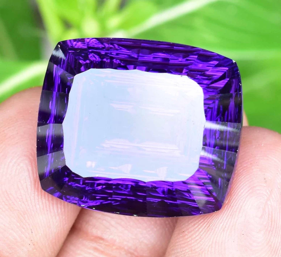 Untreated Natural Purple African Amethyst 41.70 CT Certified Cushion Gemstone - Image 2 of 4