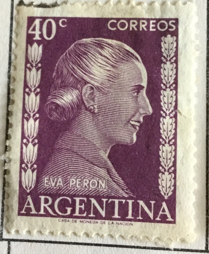 1952 Eva Person 25c Argentina Stamp