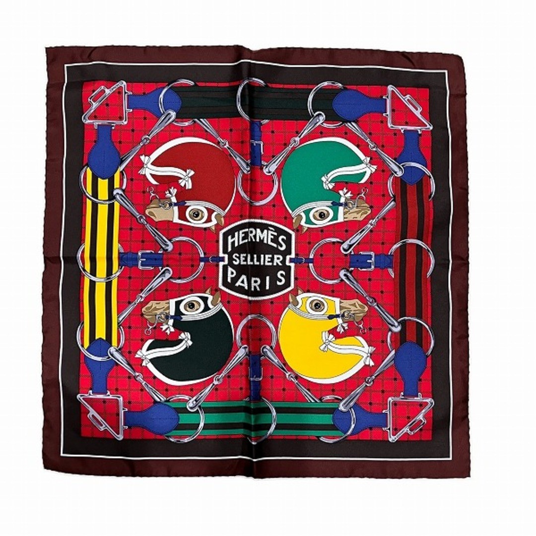 Hermes Carre45 Tatta Sole Silk Scarf Preowned Luxury Womens Accessory