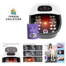 Foot Spa Bath Massager with Heat Bubbles and Vibration Massage and Jets, 16 O...