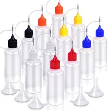 YGDZ 12Pcs Precision Tip Applicator Bottles, 30Ml Needle Tip Squeeze Glue Bottle
