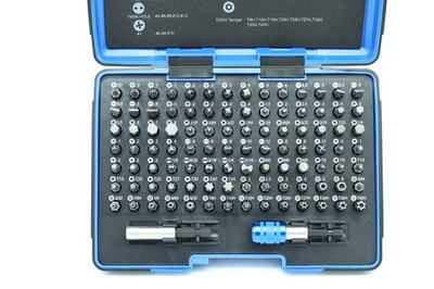 TEMO 100 Piece Impact Ready Security Bits Screwdriver Set Kit 100pc set, Grey 