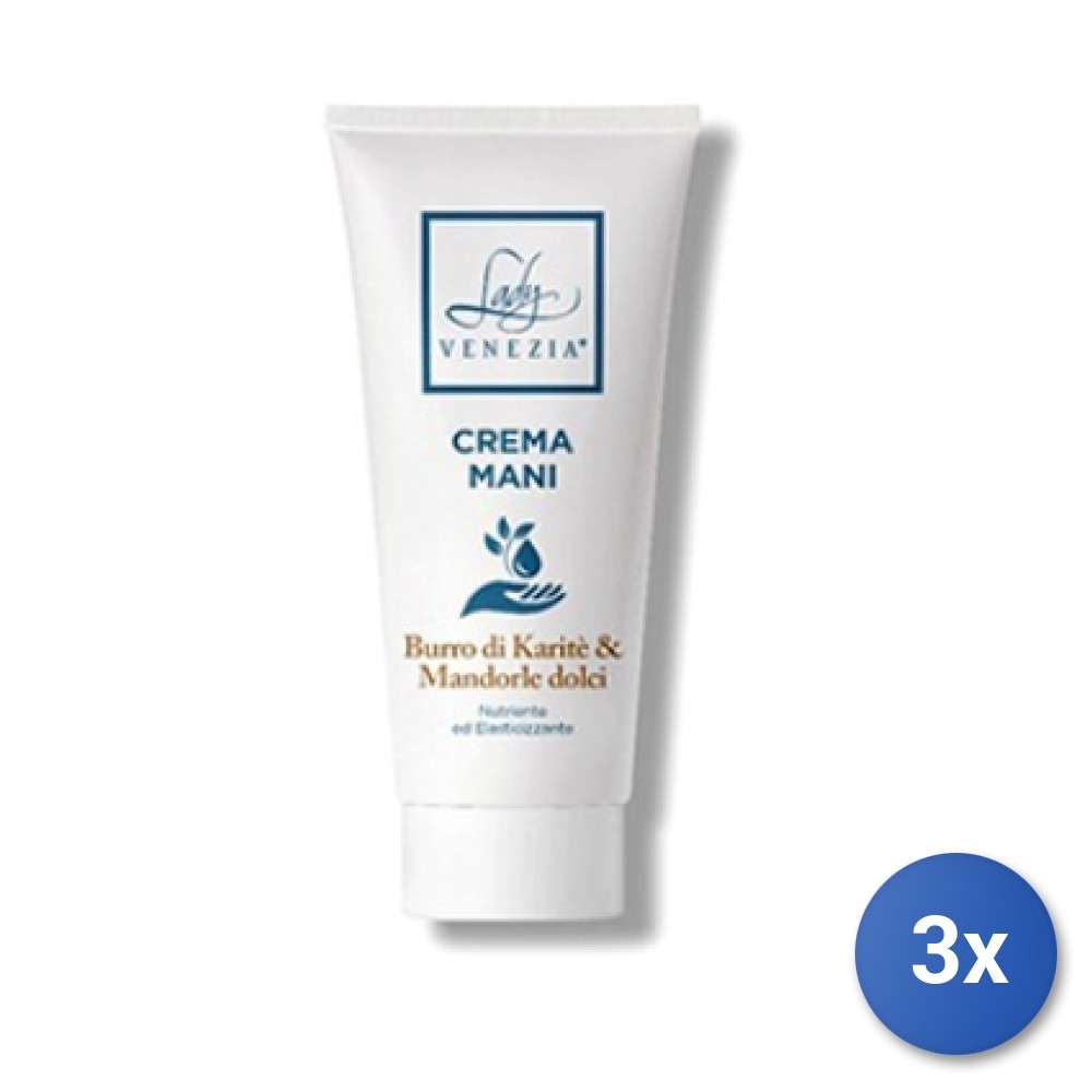 3X Lady Venezia Hand Cream 100 ML Tube Shea Butter/Almonds