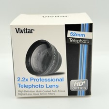 NEW Vivitar 2.2X Professional Telephoto Lens 52mm HD4 Multi-Coated Auto Focus