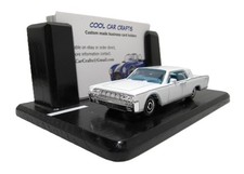 1964 Lincoln Continental Business Card Holder Street Scene Salesman Car Fan 1964 Lincoln Continental Business Card Holder Street Scene Salesman Car Fan