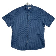 Old Navy Everyday Shirt Men  s XXL Button down Blue Shells Regular Fit Original