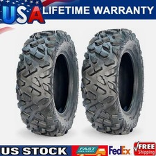 Set 2 25x8-12 UTV ATV Tires 25x8x12 All Terrain 25 8 12 Heavy Duty 6PR Tubeless