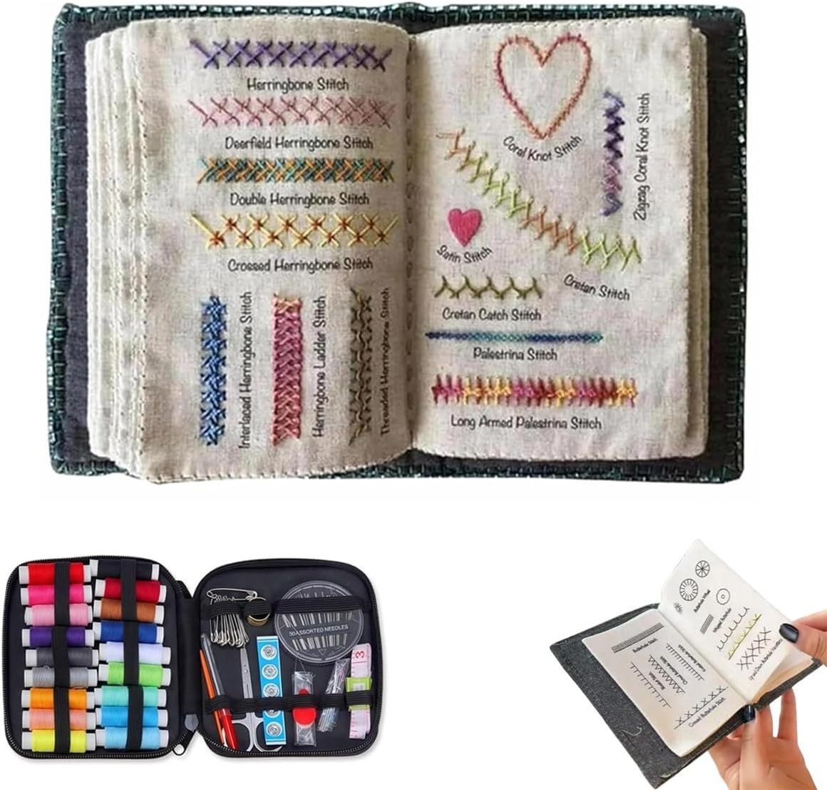 The Ultimate Embroidery Learning Book,Embroidery Stitch Book with Multiple Sewin