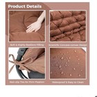 Outdoor Bench Cushion Waterproof Swing Seat Pad Replacement with Backrest & Ties — photo 4