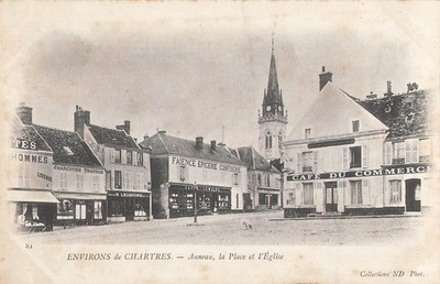 Environ de Chartres, AUNEAU La place de l'Église 116735