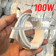 For iPad MacBook Pro iPhone 16 15 100W Fast Charger USB-C To USB C PD Cable Lot