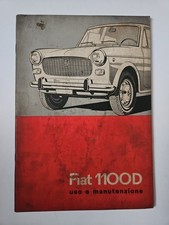 Fiat 1100D ,Manuale Uso E Manutenzione -originale 1962