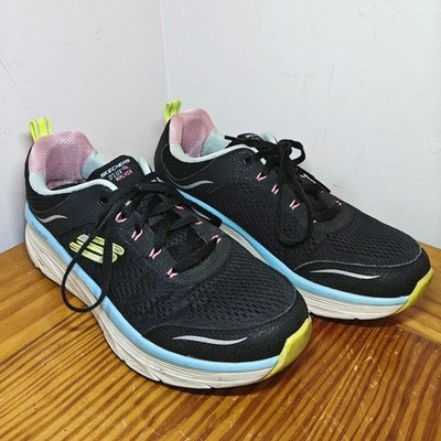 Skechers D Lux Walker Women's Size 9.5 Sneakers - Black Pink, Mint 149023 Shoes