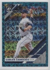 2019 Panini Donruss Optic Teal Velocity Prizm 25/35 Carlos Carrasco #151 h3a