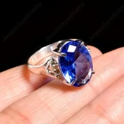 Tanzanite Ring-925 Sterling Silver Ring-Handmade Ring-Blue Ring-Art Dec All Size