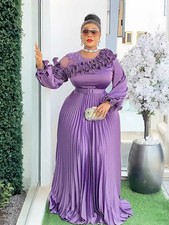 Woman Autumn Clothes Maxi Long Sleeve Dress with Belt Evening Birthday Elegant a