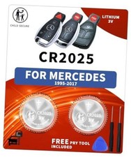 Key Fob Battery Replacement for Mercedes-Benz CR2025 2 Pack 