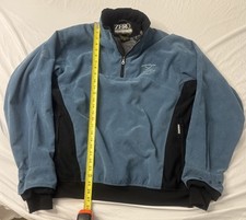 Zero Restriction Windstopper Golf Jacket 1/4 Zip Blue Black Men's L Long Sleeve