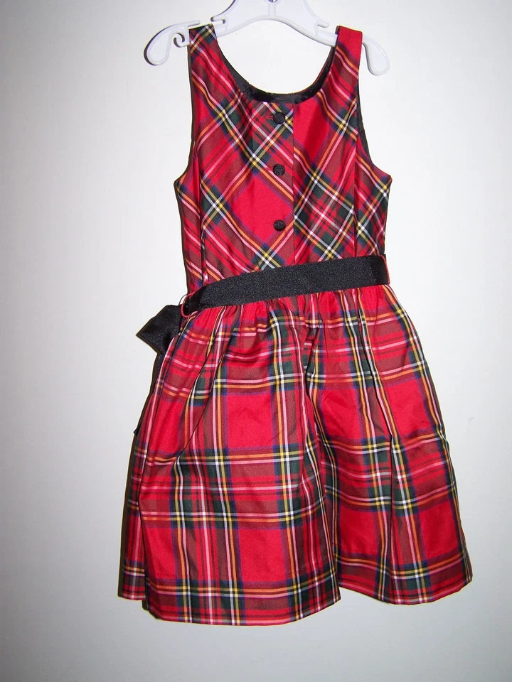 Vestido Polo Ralph Lauren Niñas Talla 5 Rojo Azul Marino Cuadros Vacaciones Nuevo con Etiquetas Foto 4 de 4