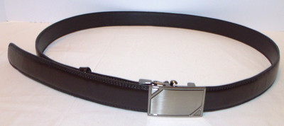 Dark Brown 1.25 inch Wide Leather Belt w Easly Release Men's Size 46 Length 54''