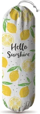 Hglian Lemon Grocery Bags Holder,Sunshine Plastic Bag Holder Garbage Shopping Tr
