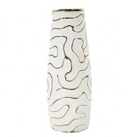 Keramikvase Lia, Weiß, Ø 14,5X39,5 Cm