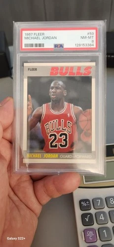 1987 Fleer Basketball - #59 Michael Jordan - PSA 8. NICELY CENTERED