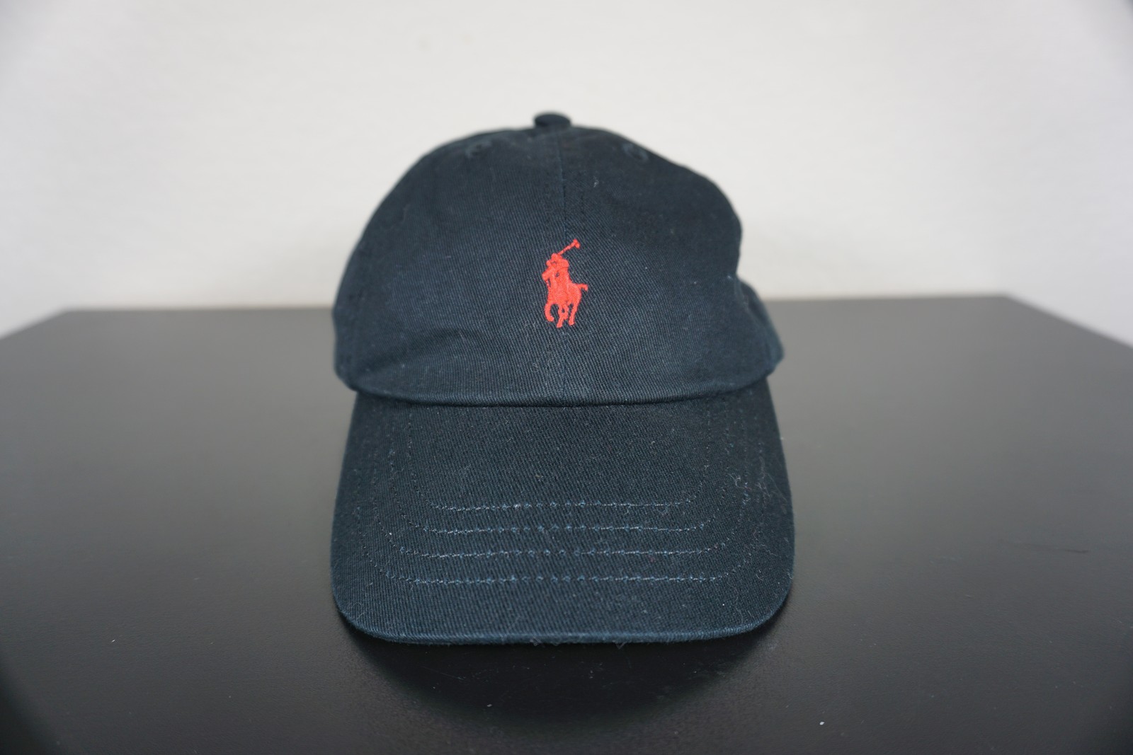 Polo Ralph Lauren Cappello Berretto 2T 4T Cinturino Schiena Nero Rosso Ricamato Pony