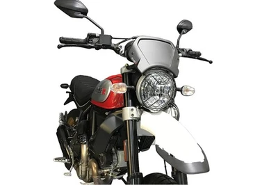 Plaque frontale ALU Puig pour Ducati SCRAMBLER DESERT SLED, entre autres Argent - Photo 1/4