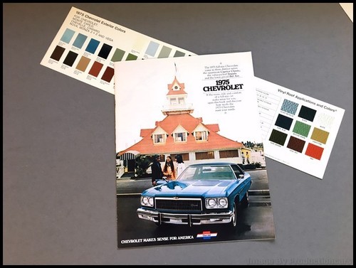 1975 Chevrolet Impala Caprice Classic Bel Air 20-page Sales Brochure Catalog SET